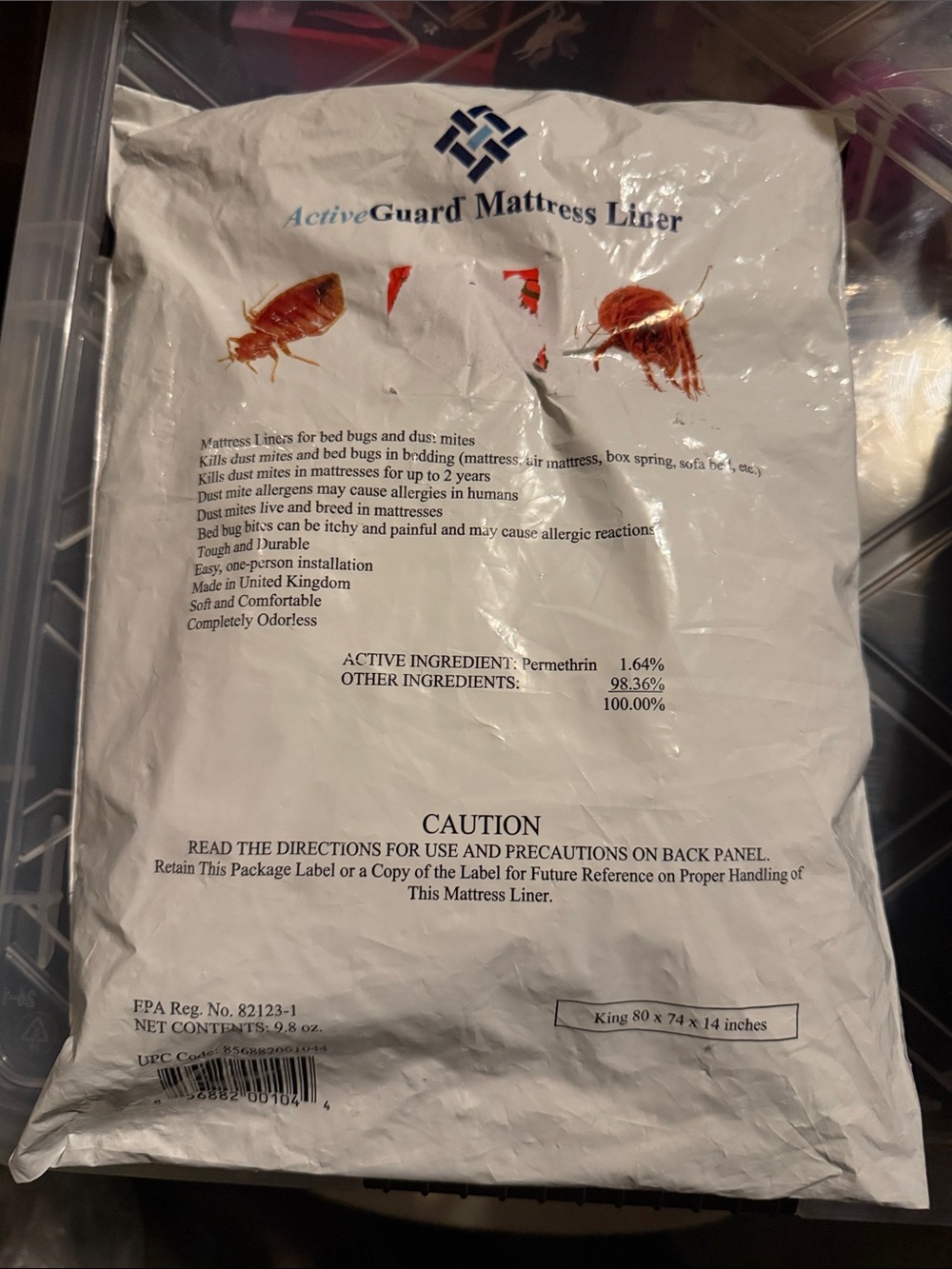 ActiveGuard White Mattress Liner - Bed Bug & Dust Mite Protection